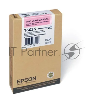 Картридж струйный Epson C13T603600 светло-пурпурный для Epson St Pro 7880/9880 (220мл)