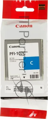 Картридж струйный Canon PFI-107C (6706B001) голубой (130 мл) для Canon iP F680/685/780/785