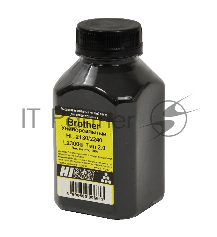 Тонер Hi-Black для Brother Универсальный HL-2130/2230 Тип 2.0 100 г, банка