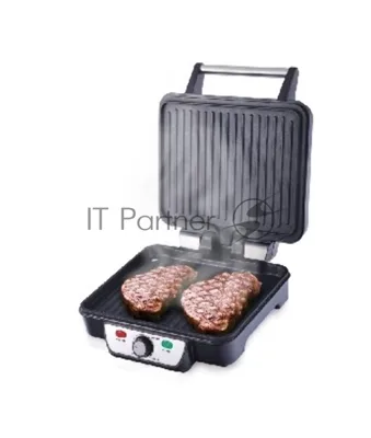 Гриль контактный электрический Centek CT-1463 1800 Вт, 2 жаровни 280х230 мм, антипригар, нагрев 240 гр, нерж отдел