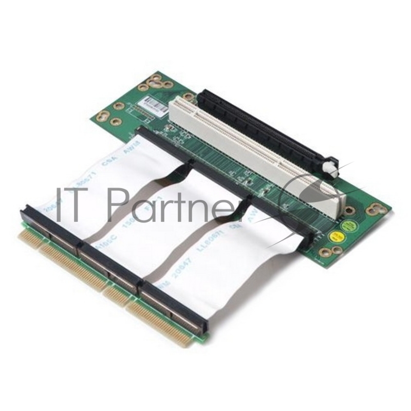 Raiser card Riser card, 2U, 2-Slot, PCI-e 16x 1slot & 64bit PCI-X,Cable Link 100мм(80H09323201B0)