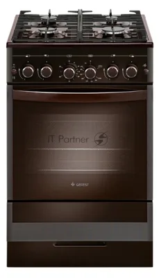 Плита комбинированная Gefest ПГЭ 5502-02 0045 коричневый, конфорок 4 газовых, духовка 55 л, 50 см x 85 см x 58.5 см