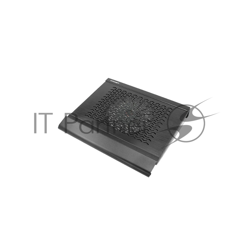 Подставка для ноутбука CROWN CMLC-1000 black&silver (до 15,6" 1 кулер 160мм, материал алюминий Вес 867 г Размер 339x294x49 мм)