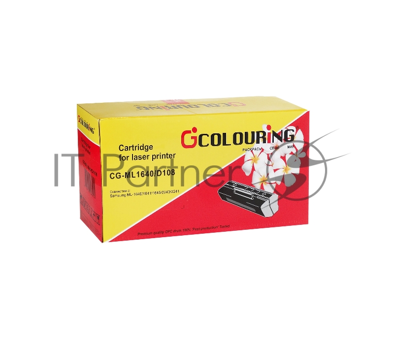 Картридж лазерный Colouring CG-MLT-D108S черный с чипом (1500 стр.) для принтеров Samsung ML-1640/1641/1645/2240/2241