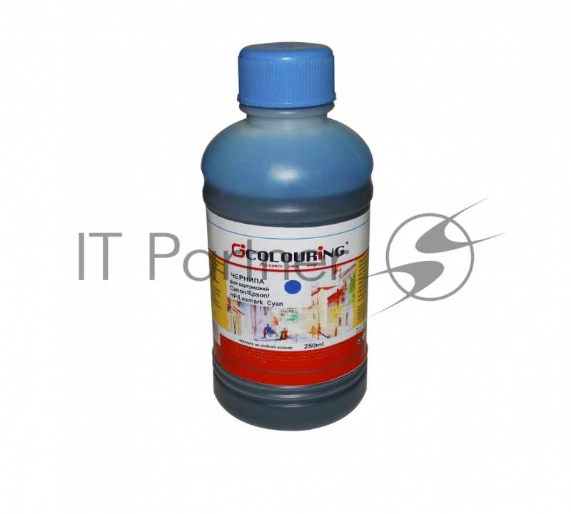 Чернила Colouring для принтеров Canon/Epson/HP/Lexmark Cyan 250 мл водн U