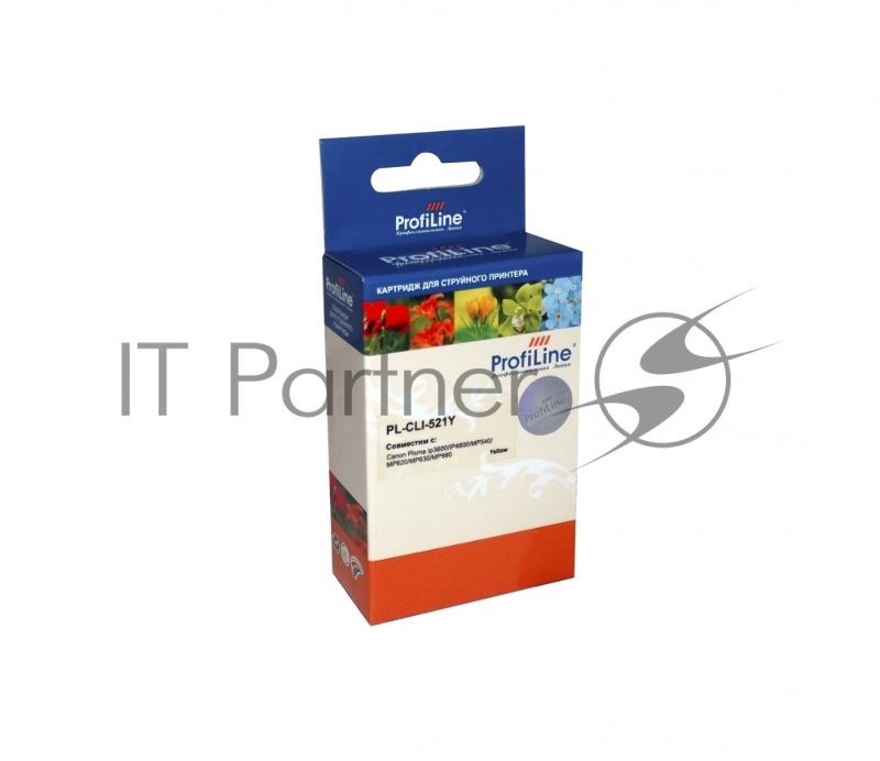 Картридж струйный ProfiLine PL-CLI-521Y для принтеров Canon Pixma IP3600/IP4600/MP540/MP550/MP620/MP630/MP980 с чипом водн