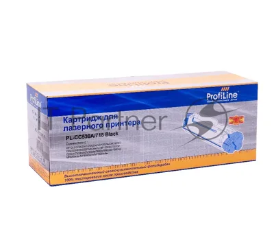 Картридж лазерный ProfiLine PL-CC530A/718 для принтеров HP CLJ CP2025n/CP2025dn/CP2025x/CM2320n/CM2320nf/CM2320fxi/Canon LBP-7200C/7210CDN/MF8350CDN черный 3500 копий