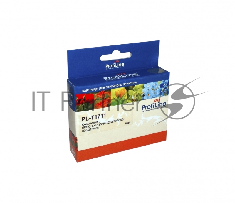 Картридж струйный ProfiLine PL-T1711 для Epson XP-33/103/203/207/303/306/313/406 экономичный повышенной емкости Black водн