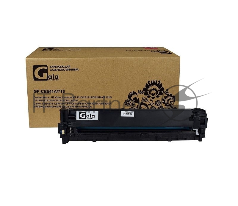 Картридж лазерный GalaPrint GP-CB541A/716 голубой (1400 стр) для HP Color LaserJet CP1210/CP1215/CP1510/CP1518/CM1300/1312 Canon Color Shot LBP 5050/5970/5975, MF-8030/8040/8050
