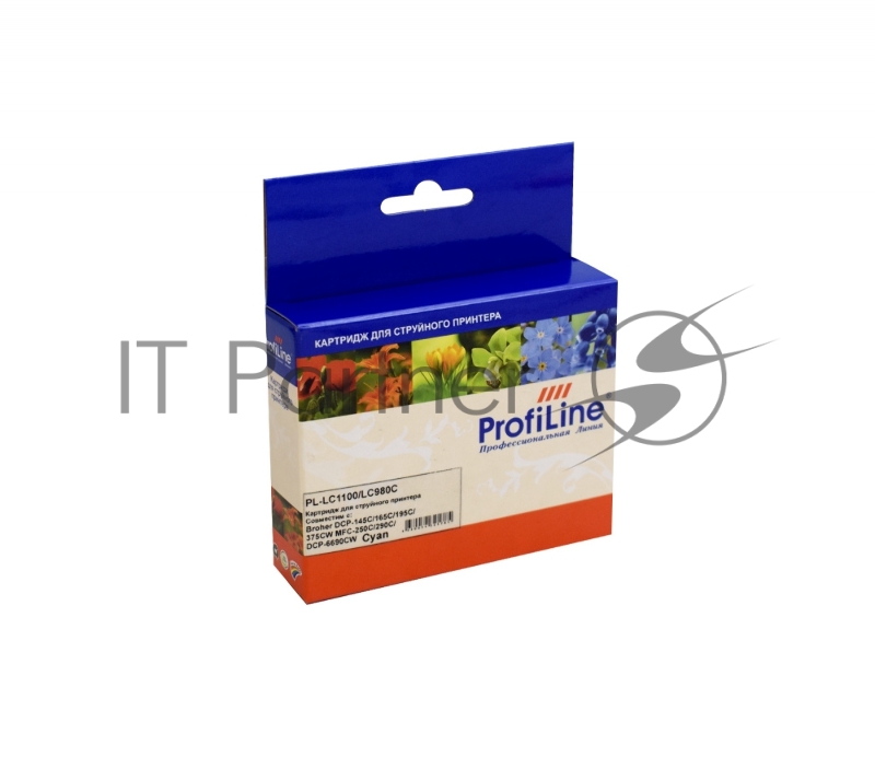 Картридж струйный ProfiLine ProfiLine для принтеров Brother PL-LC1100/LC980C DCP -145C/165C/195С/375CW MFC-250C/290C/DCP-6690CW Cyan водн
