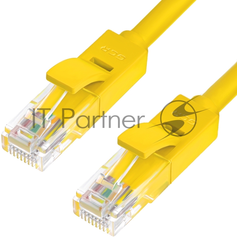 Патч-корд Greenconnect UTP прямой ethernet 0.5m cat.5е, RJ45, литой (Желтый) (GCR-LNC02-0.5m)