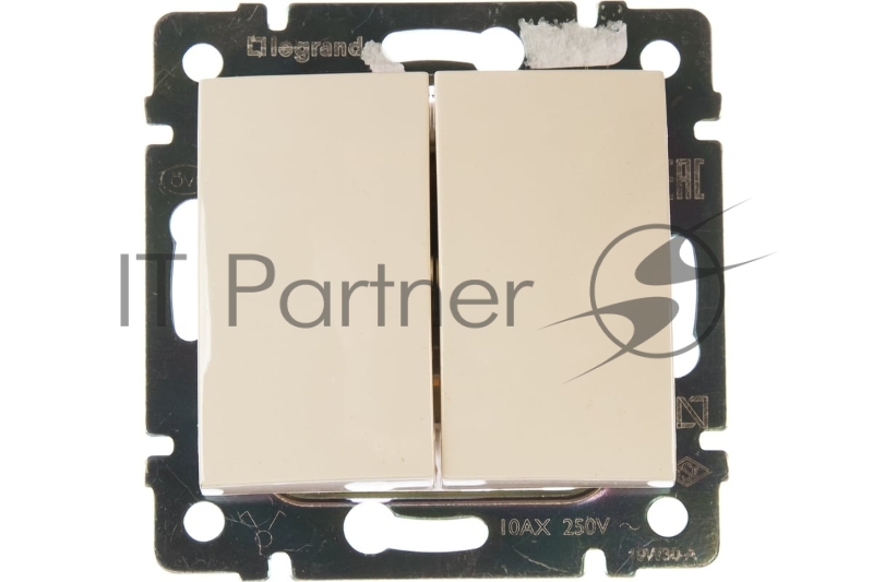 Выключатель Legrand 774305 Valena двухклавишный 10 AX(слоновая кость)