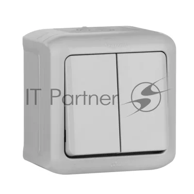 Legrand Legrand 782331 Переключатель двухклавишный IP44 (Серый)