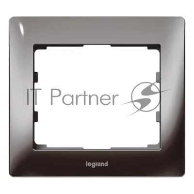 Рамка Legrand 771941 Galea Life на 1 пост тёмный никель (металл)