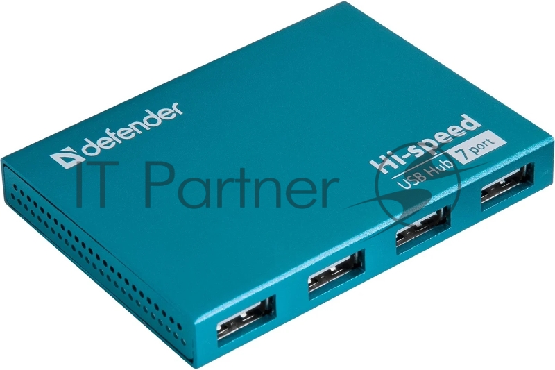 USB-концентраторы Defender Septima Slim, USB 2.0, USB 7 портов, блок питания/USB