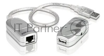 Кабель удлинитель USB 1.1 AM/AF Aten UCE60-AT до 60 м.(через RJ45, по витой паре. Без патч-корда в комплекте), питание от шины
