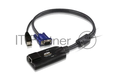 Переключатель ATEN KA7570 Кабель-адаптер KVM USB (Клав+мышь), HDB-15