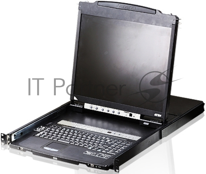 Переключатель KVM Консоль управления 16-портовый LCD 19"(1280x1024), лат./рус. клав., 16-портовый KVM-переключатель, +1 remote user(SPHD18(Male)),2хUSB(Тип а Female), KVM-порты: SPHD15(Female), каскадирование. 16P Dual RAIL LCD KVMP SWITCH 19INCH