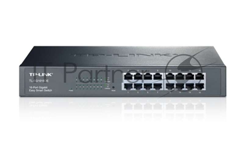Коммутатор сетевой TP-Link SMB TL-SG1016DE 16-Port Gigabit Easy Smart Switch, 16 10/100/1000Mbps RJ45 ports, MTU/Port/Tag-based VLAN, QoS, IGMP Snooping