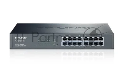Коммутатор сетевой TP-Link SMB TL-SG1016DE 16-Port Gigabit Easy Smart Switch, 16 10/100/1000Mbps RJ45 ports, MTU/Port/Tag-based VLAN, QoS, IGMP Snooping