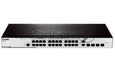 Коммутатор D-Link DES-3200-28/C1A, 24×100 Мбит/с + 2×1 Гбит/с Combo, управляемый