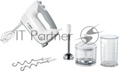 Миксер Bosch MFQ36480 белый/серый, ручной, 450 Вт, 0.6 л, 5 скоростей
