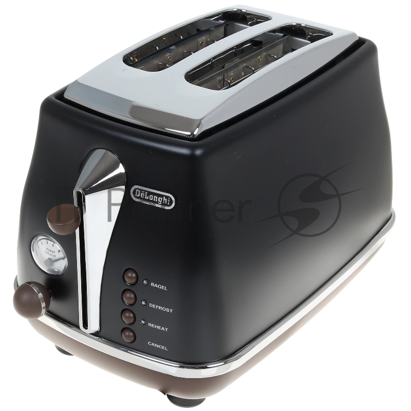 Тостер DeLonghi CTOV2103.BK черный, 900 Вт, 2 слота