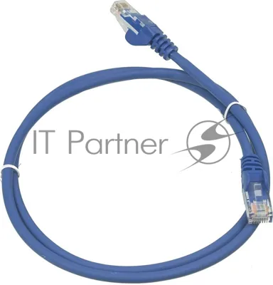 Патч-корд LANMASTER UTP LAN-PC45/U5E-1.0-BL вилка RJ-45-вилка RJ-45 cat.5е 1м синий LSZH (уп.:1шт)