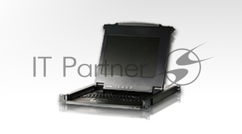 Консоль управления для KVM-переключателей ATEN (CL1000M-ATA-RG) 19", SVGA+KBD+MOUSE PS/2, с KVM-шнуром PS/2 1.8м., LCD экран 17", лат./рус. клавиатура