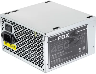 Блок питания Foxline, FZ450R, 450Вт, 120мм, серый