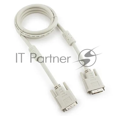 Кабель DVI-D dual link Gembird/Cablexpert CC-DVI2-6C, 25M/25M, 1.8м, экран, феррит.кольца, пакет