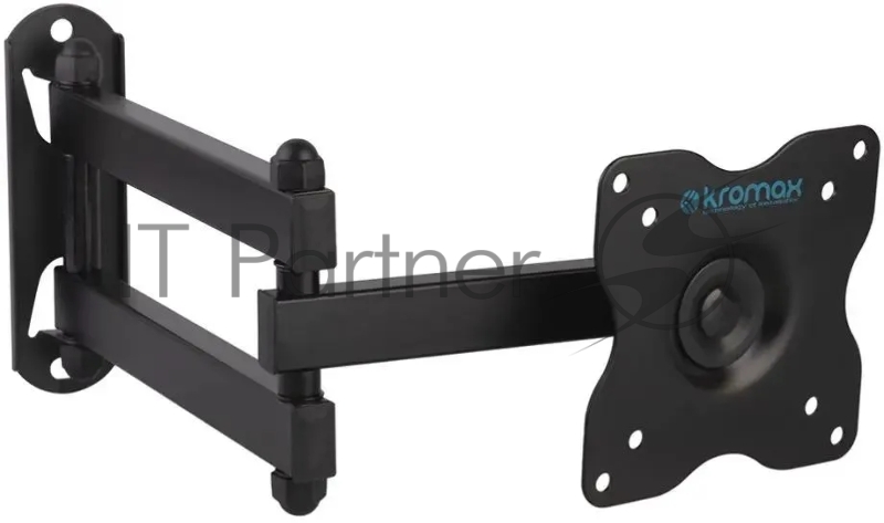 Кронштейн для телевизора Kromax DIX-15 черный, 15"-28" макс. 30 кг, настенный, поворот и наклон