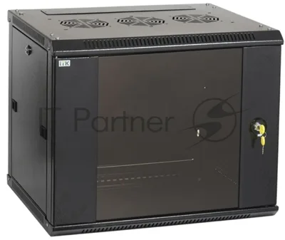 Шкаф ITK LINEA W 9U 600x450 мм дверь стекло, RAL9005