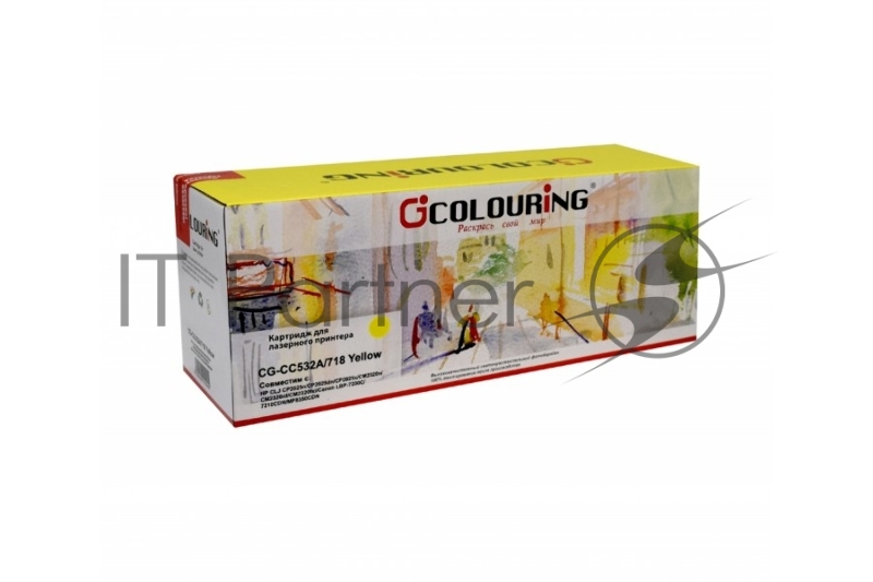 Картридж лазерный Colouring CG-CC532A/718 желтый (2800 стр.) для HP LJ CP2025/CM2320/Canon LBP-7200C/7210CDN/MF8330CDN