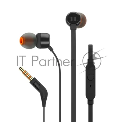Проводные наушники JBL Tune 110 черный, внутриканальные, Jack 3.5 мм