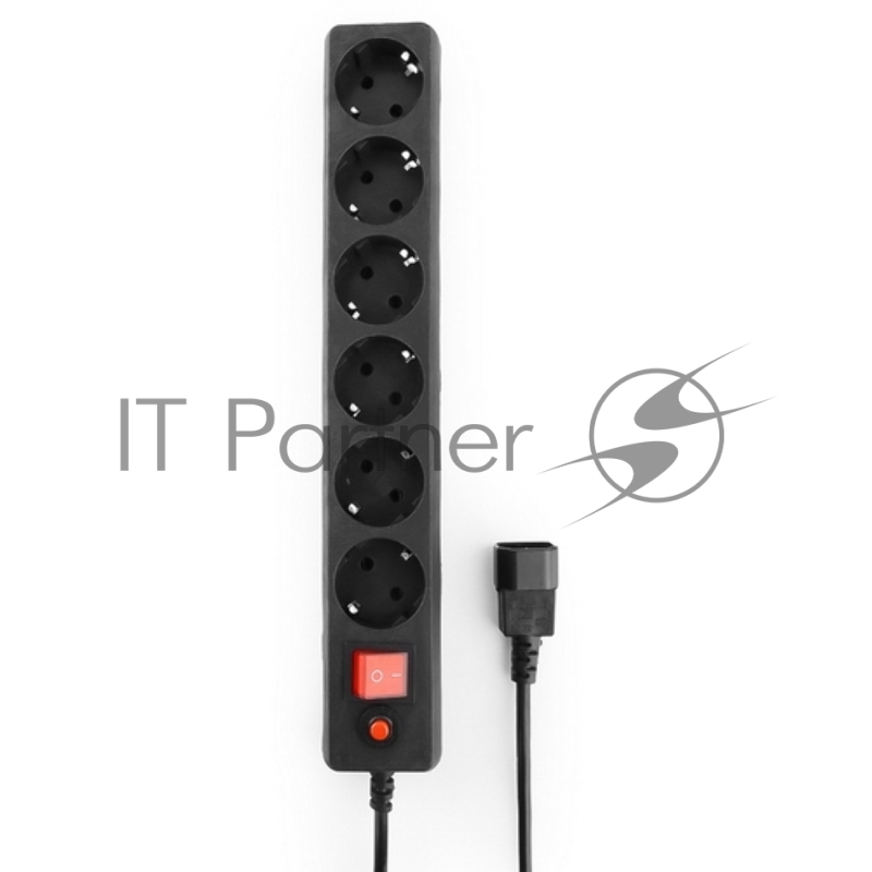 Сетевой фильтр Гарнизон EHB-0 0,5 м 6 розеток черный для UPS