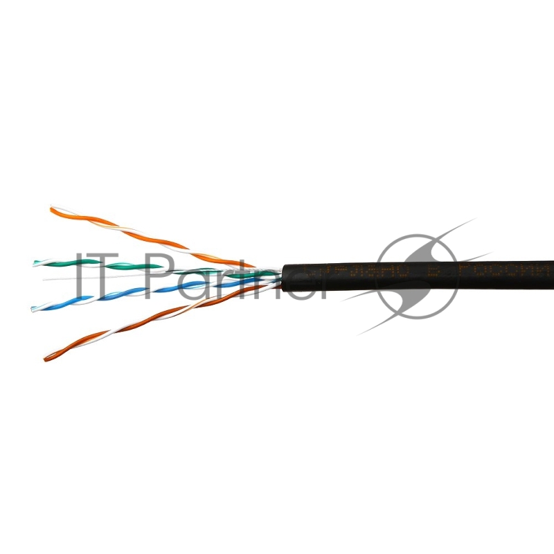 Кабель SkyNet Light UTP outdoor 4x2x0,46, медный, FLUKE TEST, кат.5e, однож., 305 м, box, черный