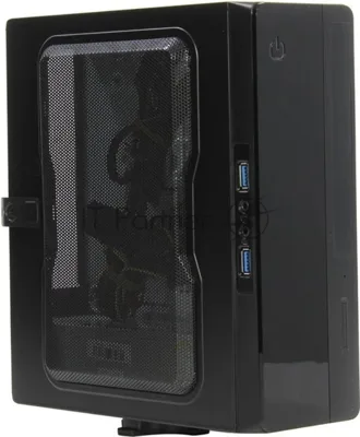 Компьютерный корпус Powerman EQ101BK slim ATX 200W Black 6117857 (8см Fan, 2* USB 3.0, Audio, PM-200ATX-PRO APFC)