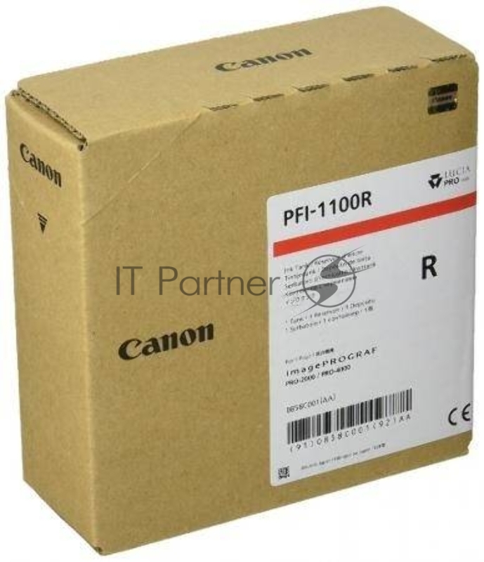 Картридж Canon PFI-1100 R (0858C001) красный (160 мл.) для Canon imagePROGRAF PRO-2000, PRO-4000, PRO-4000S, PRO-6000S