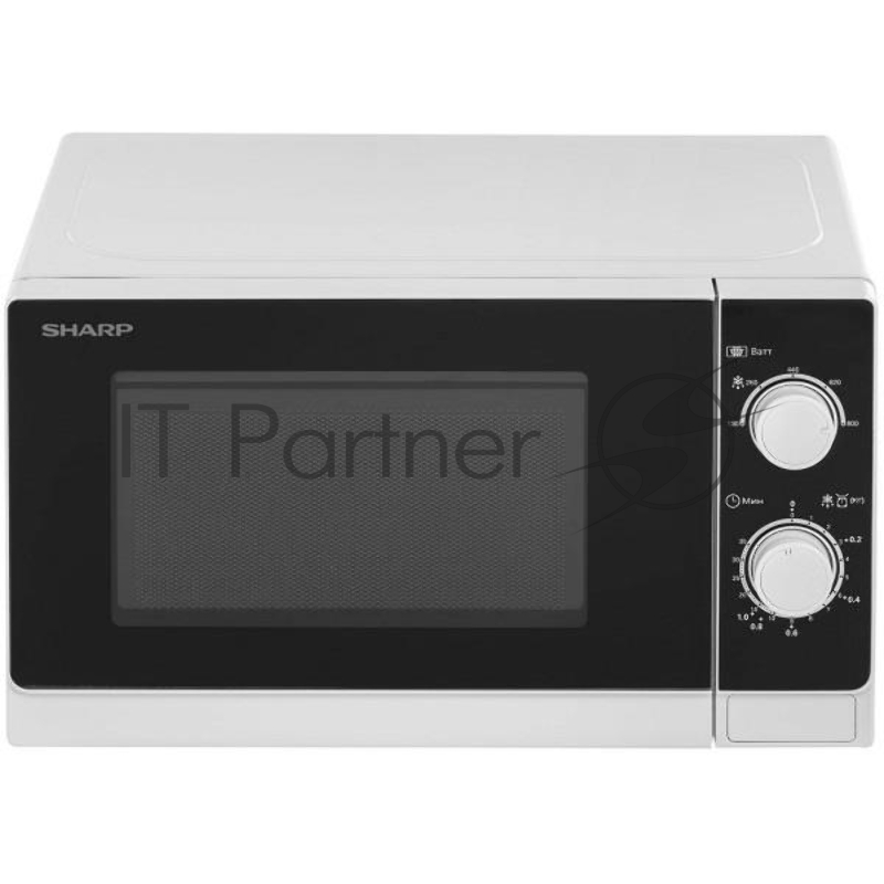 Микроволновая печь Sharp R-2000RW белый, 20 л, 800 Вт, переключатели - поворотный механизм