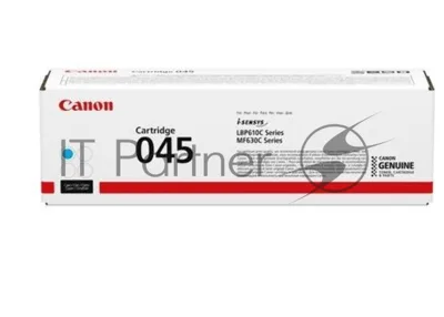 Картридж лазерный Canon 045C голубой, 1300 стр., для i-SENSYS MF631/633/635, LBP611
