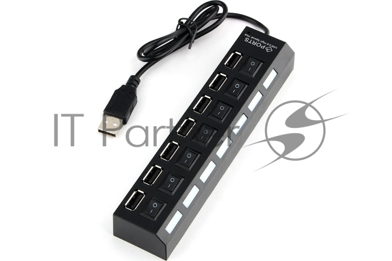 USB-концентратор Gembird UHB-U2P7-02, USB 2.0, USB 7 портов, USB/Адаптер: 5 В / 2 A
