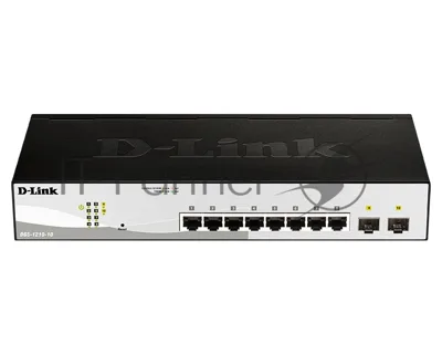 Коммутатор D-Link DGS-1210-10/F1A, 8×1 Гбит/с + 2×1 Гбит/с SFP, настраиваемый