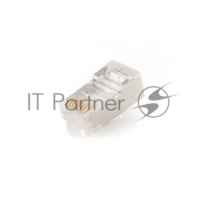 Вилка RJ-45 (8P8C) PLUG5SP/10 универсальная cat.5e экранированная, контакты 30 микродюймов" (10 шт.)