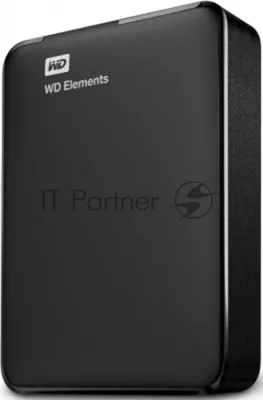 Внешний HDD 2.5" Western Digital Elements Portable, 4TB, USB 3.2 Gen 1 Type-A, 5400 rpm, черный