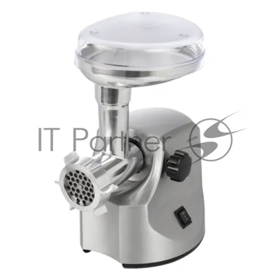 Мясорубка электрическая Centek CT-1606 серебристый, 3000 Вт, 3.0 кг/мин, реверс, металлический лоток, насадки - 5