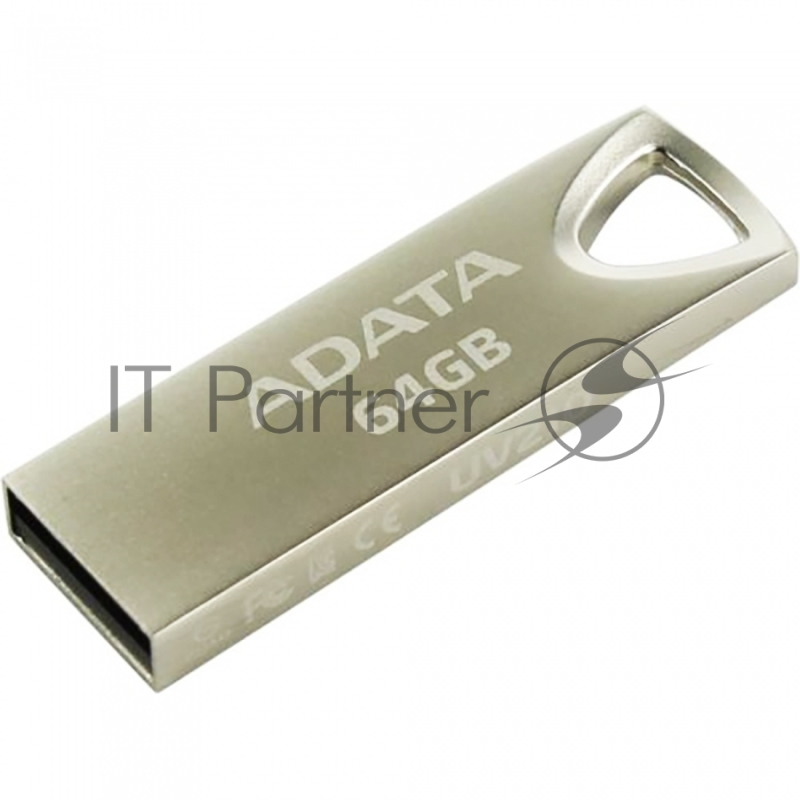Флешка USB ADATA UV210 (AUV210-64G-RGD), 64Gb, USB 2.0, R/W 15/5, серебро