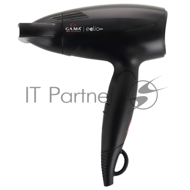 Фен GA.MA GH0201 EOLIC MINI CX черный, 1600 Вт, компактный, ионизация