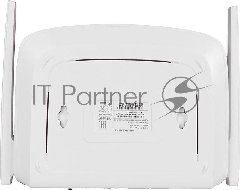 Маршрутизатор Mercusys MW305R Wi-Fi роутер 300 Мбит/с 2,4 ГГц, 1 порт WAN 10/100 Мбит/с + 4 порта LAN 10/100 Мбит/с, 2 фиксированные антенны