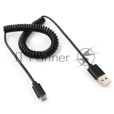 Кабель Cablexpert USB2.0 Pro, AM/microBM 5P, 1.8м, витой, черный, пакет (CC-mUSB2C-AMBM-6)
